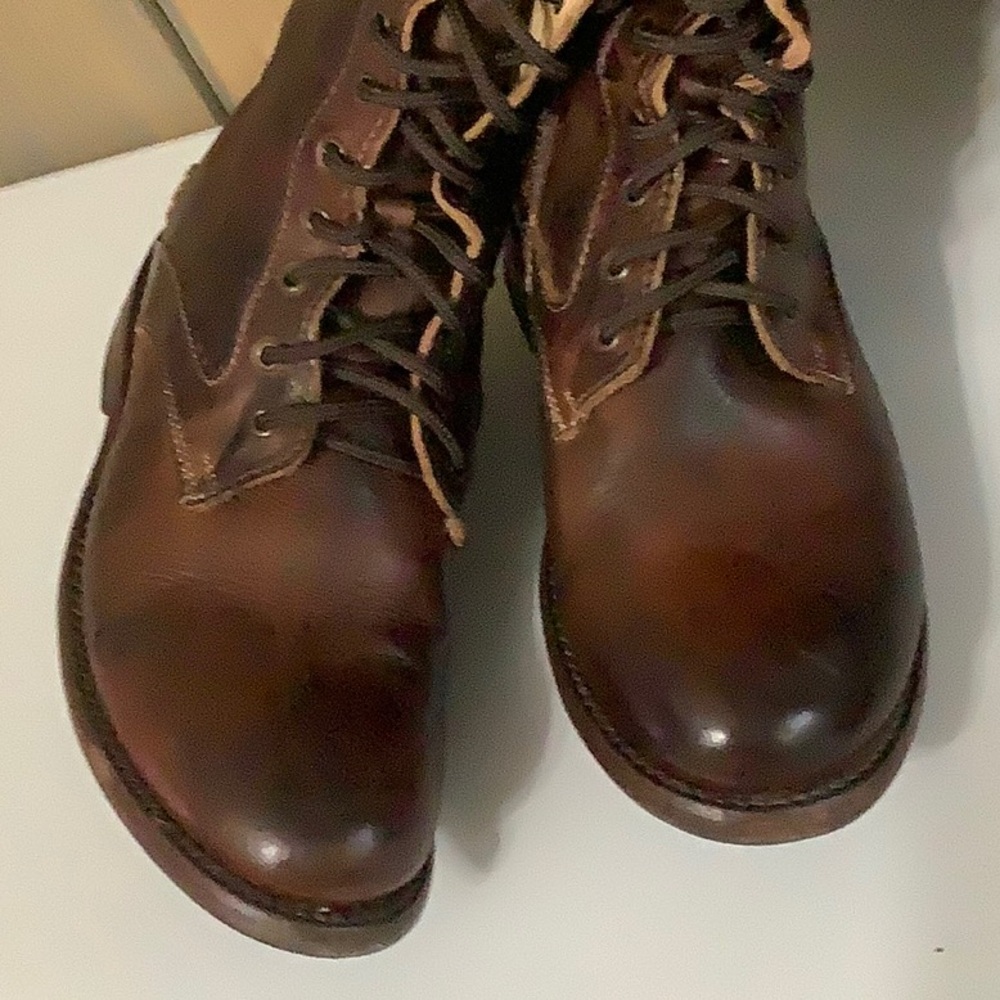 EUC Bed Stu Della leather Teak Lace-Up boots cobbler made Goodyear welted. - Picture 5 of 10